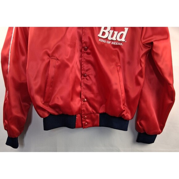 Vintage Satin Budweiser King of Beers Jacket Size L Excellent Condition - Picture 3 of 16